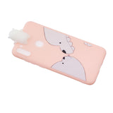 For Samsung A11 TPU Back Cover 3D Cartoon Painting Soft Mobile Phone Case Shell Little pink pig