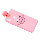 For Samsung A11 TPU Back Cover 3D Cartoon Painting Soft Mobile Phone Case Shell Little pink pig