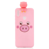 For Samsung A11 TPU Back Cover 3D Cartoon Painting Soft Mobile Phone Case Shell Little pink pig
