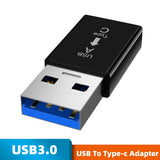High Speed Adapter Type-C to USB 3.0 a Converter Conversion Interface  for Connecting a Computer to a Mobile Phone white