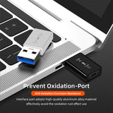 High Speed Adapter Type-C to USB 3.0 a Converter Conversion Interface  for Connecting a Computer to a Mobile Phone white