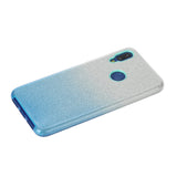 For Redmi Note 7/Note 7 pro/Note 8/Note 8 pro/8/8A Phone Case Gradient Color Glitter Powder Phone Cover with Airbag Bracket blue