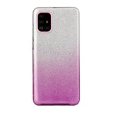 For Samsung A01/A11 European version/A31/A71 Phone Case Gradient Color Glitter Powder Phone Cover with Airbag Bracket purple