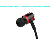 Langsdom JM26 Headphone 3.5mm Wired Earphone Noise Reduction in-ear Earphone Headset with Mic for Mobile Phone white