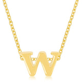 Golden Initial W Pendant