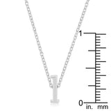 Rhodium Plated Finish Initial L Pendant