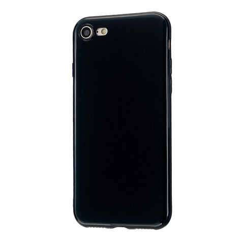 For iPhone 5/5S/SE/6/6S/6 Plus/6S Plus/7/8/7 Plus/8 Plus Cellphone Cover Soft TPU Bumper Protector Phone Shell Bright black