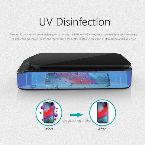 UV Sterilizer Phone Ultraviolet Disinfection Box for Jewelry Teethbrush Cleaning Disinfection