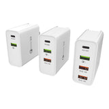 Travel Charger Quick Charge 3.0 Tech Four Charging Port Foldable Plug Applicable for iPhone iPad Mini Pro Galaxy Note  QC3.0 US regulations