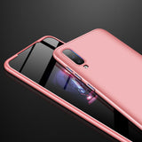 For Samsung A70 Ultra Slim PC Back Cover Non-slip Shockproof 360 Degree Full Protective Case Rose gold