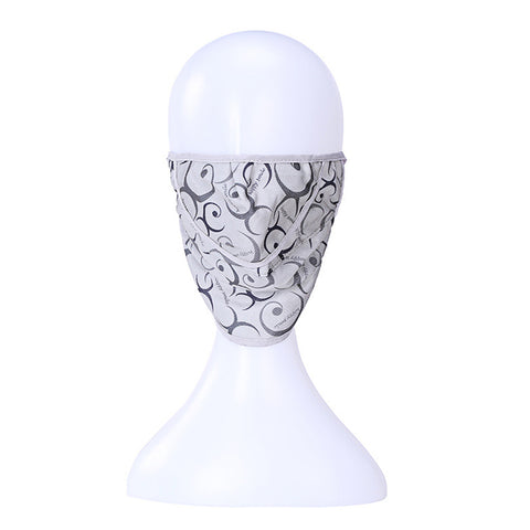 Outdoor Cycling Mask Anti-UV Adjustable Windproof Face Neck Cover  Gray flower_One size