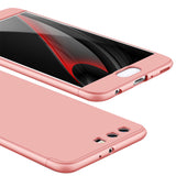 For HUAWEI P10 3 in 1 360 Degree Non-slip Shockproof Full Protective Case Rose gold