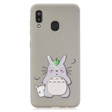 For Samsung A30 A20 TPU Full Cover Cartoon Pattern Solid Color Protective Phone Case with Adjustable Bracket 8