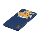 For Samsung A7 2018 Cartoon Lovely Coloured Painted Soft TPU Back Cover Non-slip Shockproof Full Protective Case with Lanyard sapphire