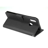 For HUAWEI Y9 2019 Flip-type Leather Protective Phone Case with 3 Card Position Buckle Design Phone Cover  black