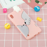 For Samsung A01 Soft TPU Case Back Cover 3D Cartoon Painting Mobile Phone Shell Big white bear