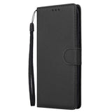 For HUAWEI Y9 2019 Flip-type Leather Protective Phone Case with 3 Card Position Buckle Design Phone Cover  black