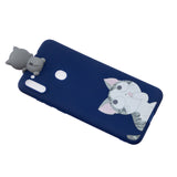 For Samsung A11 TPU Back Cover 3D Cartoon Painting Soft Mobile Phone Case Shell big face cat