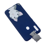 For Samsung A11 TPU Back Cover 3D Cartoon Painting Soft Mobile Phone Case Shell big face cat