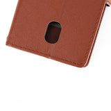 For Samsung J7 PLUS/J7+ Full Protective Clip Case Cover PU Stylish Shell with Card Slot wine Red