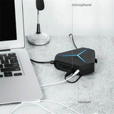 H6 USB Hub Splitter ABS Extension Hub Interface for Laptop Computer U Disk black