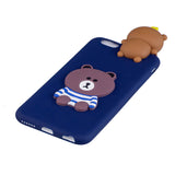 For iPhone 6/6S plus 3D Cute Cartoon Animal TPU Anti-scratch Non-slip Protective Cover Back Case - Cute Bear