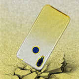 For Redmi Note 7/Note 7 pro/Note 8/Note 8 pro/8/8A Phone Case Gradient Color Glitter Powder Phone Cover with Airbag Bracket yellow