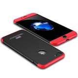 Luxury Slim 3 in 1 Hybrid Armor Hard Case For Apple iphone 6/6s Full Body 360 Degree Protection Back Cover Case Black