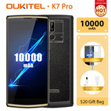 Oukitel K7 Pro 4G RAM 64G ROM Smartphone Android 9.0 MT6763 Octa Core 6.0"" 10000mAh Fingerprint 9V/2A Mobile Cell Phone black