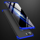 For OPPO F9/F9 Pro 3 in 1 360 Degree Non-slip Shockproof Full Protective Case blue black blue
