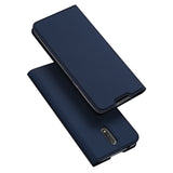 For Nokia 2.3 Magnetic Phone Case Wallet Design Card Slots Stand Function All-round Protective Cellphone Shell Shockproof Leather Cover black