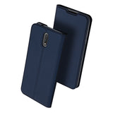 For Nokia 2.3 Magnetic Phone Case Wallet Design Card Slots Stand Function All-round Protective Cellphone Shell Shockproof Leather Cover black