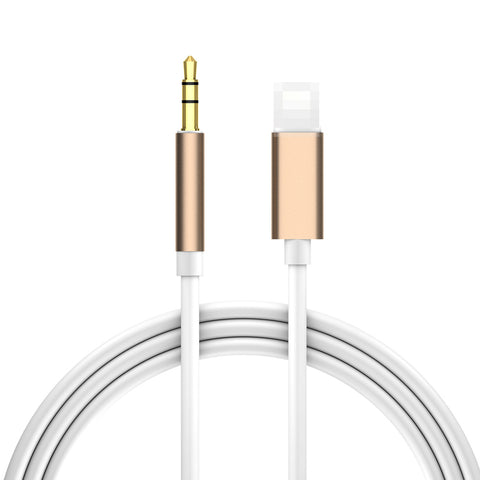 Lighting to 3.5mm Male Jack Aux Audio Extension Cable for 7 8 Plus X XS XR MAX Car Speaker Connector Adapter Cord Gold