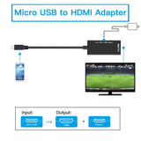 Micro USB to HDMI Adapter Cable Male to Female 1080P HD for MHL Device HDTV Adapters for Samsung Galaxy HUAWEI black
