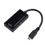 Micro USB to HDMI Adapter Cable Male to Female 1080P HD for MHL Device HDTV Adapters for Samsung Galaxy HUAWEI black