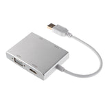 USB3.0 TO HDMI VGA DVI +RJ45 1080P Expander External Video Card Adapter white