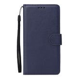 For Xiaomi Pocophone F1 Flip-type Leather Protective Phone Case with 3 Card Position Buckle Design Phone Cover  blue
