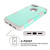 For iPhone 7 PC+ Silicone 2 in 1 Hit Color Tri-proof Shockproof Dustproof Anti-fall Protective Cover Back Case Gray + orange