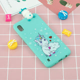 For Samsung A01 Soft TPU Case Back Cover 3D Cartoon Painting Mobile Phone Shell Love Unicorn