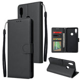 For Redmi note 7/Redmi note 7pro Flip-type Leather Protective Phone Case with 3 Card Position Buckle Design Phone Cover  black