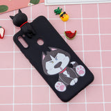 For Samsung A11 TPU Back Cover 3D Cartoon Painting Soft Mobile Phone Case Shell Dumb husky