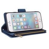 For iPhone 6 / 6S iPhone 6 plus / 6S plus iPhone 7 / 8 iPhone 7 plus / 8 plus Smart Phone Cover Coin Pocket with Cards Bracket Zipper Phone PU Leather Case Phone Cover  iPhone 6 plus / 6S plus