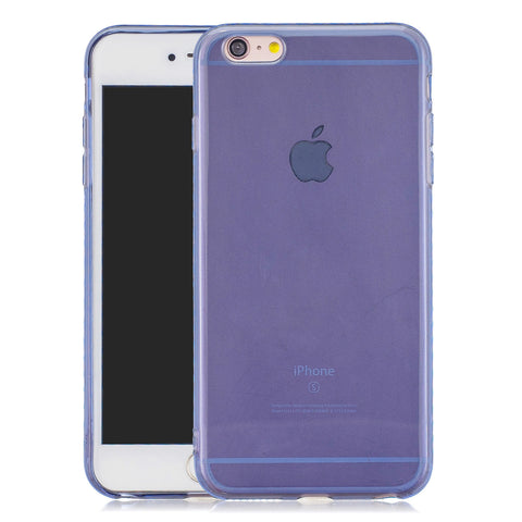 for iPhone 6/6S / 6 Plus/6S Plus / 7/8 / 7 Plus/8 Plus Clear Colorful TPU Back Cover Cellphone Case Shell Royal Blue