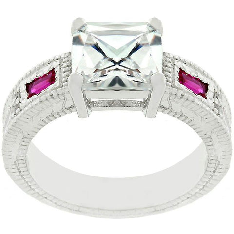 Prima Donna Ruby Red Cubic Zirconia Ring