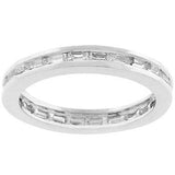 Rhodium Plated White Eternity Ring