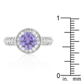 Lavender Halo Engagement Ring