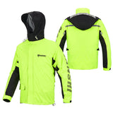 Raincoat Rainpants Suit Adult Split Raincoat Motorcycle Riding Water-proof Ultrathin Male Outdoor Hiking Raincoat Black and yellow suit_XL
