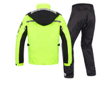 Raincoat Rainpants Suit Adult Split Raincoat Motorcycle Riding Water-proof Ultrathin Male Outdoor Hiking Raincoat Black and yellow suit_XL