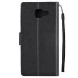 For Samsung On7-2016/J7 Prime Protective Cover PU Cell Phone Case with Card Slot  wine Red