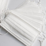 Disposable Non-woven Three-layer Mask Blue Hang Ear Style Protective Mask  white 20pcs